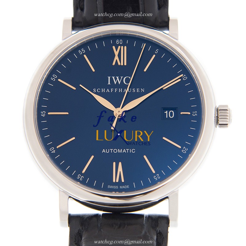 IW356523 - IWC Portofino Replica Watch Automatic Blue Dial Stainless Steel - Luxury Replica Watch
