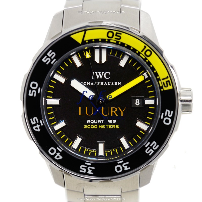 IWC IW356801 Aquatimer Automatic Stainless Steel Black Dial Replica Watch - Luxury Replica Watch