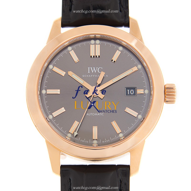 IWC IW357003 Ingenieur Automatic 18kt Rose Gold Gray Dial Alligator Strap | 15202ST.OO.1240ST.01 - Luxury Replica Watch