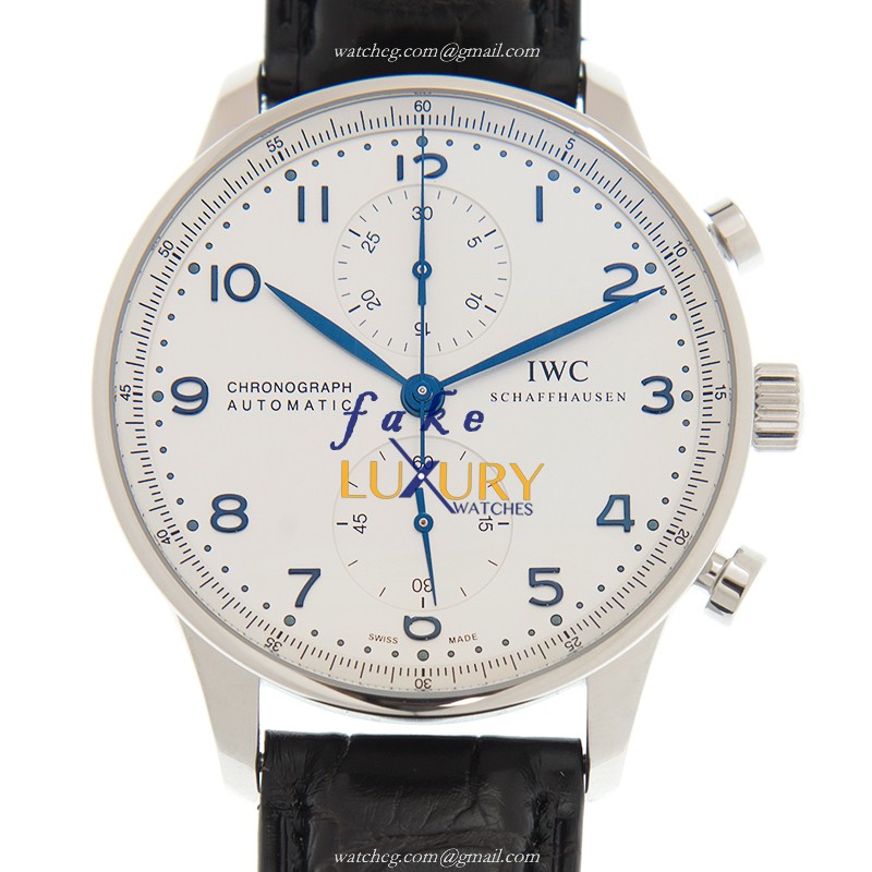 IWC IW371446 Portuguese Replica Watch With Automatic Movement, Silver Dial, Steel Case - Luxury Replica Watch