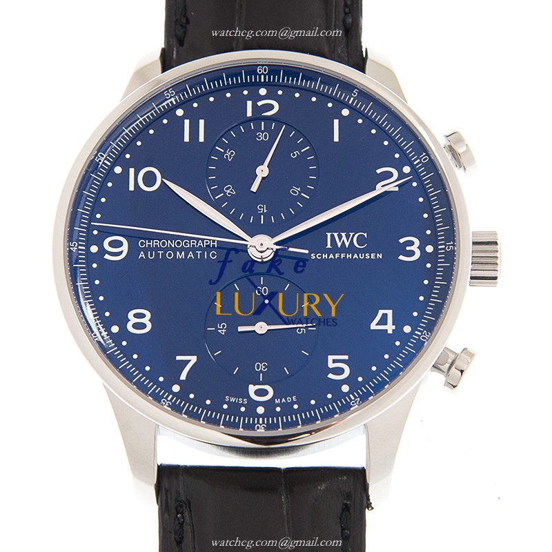 IWC IW371601 Anniversary Series Replica Watch With Automatic Movement Blue Dial Steel Case - Luxury Replica Watch