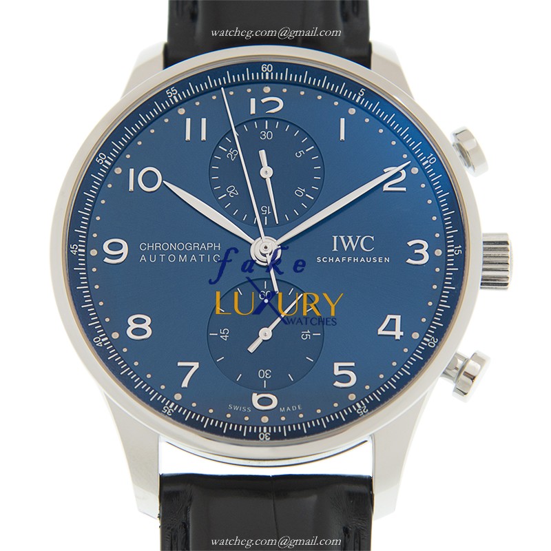 IW371606 - IWC Portuguese Replica Watch Automatic Stainless Steel Blue Dial - Luxury Replica Watch