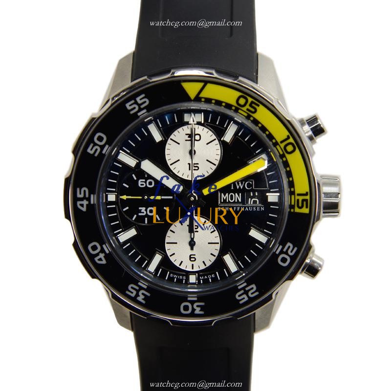 IWC Aquatimer IW376702 Automatic Stainless Steel Black Dial Rubber Strap Replica Watch - Luxury Replica Watch