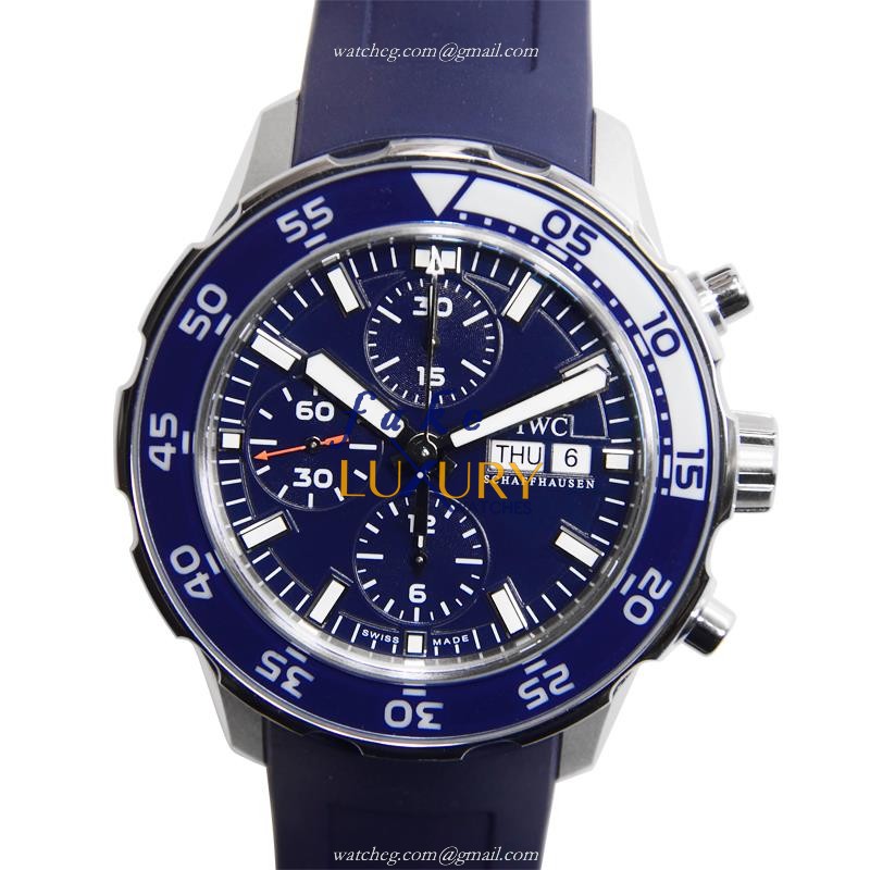IWC IW376711 Aquatimer Replica Watch Automatic Blue Dial Steel Case Rubber Strap - Luxury Replica Watch