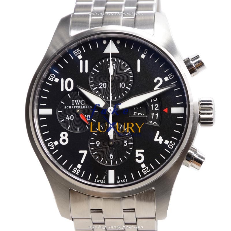 IWC IW377704 Pilot Replica Watch, Black Dial, Steel Case, Automatic Movement - Luxury Replica Watch