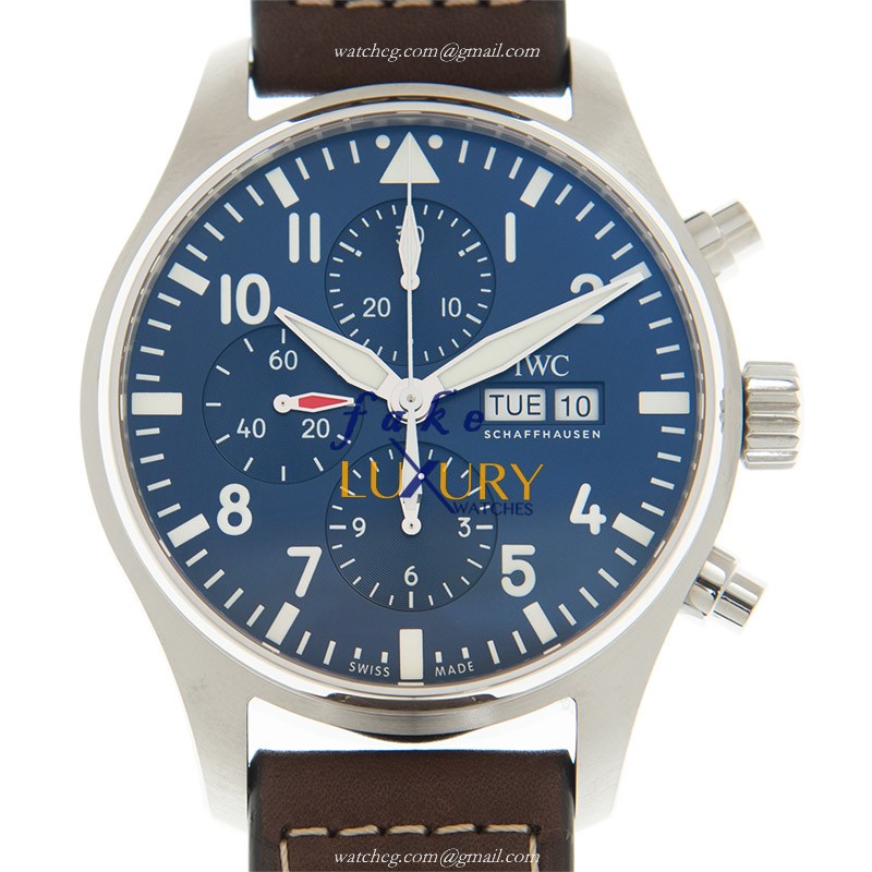 IWC IW377714 - Replica Watch - Automatic - Blue Dial - Steel Case - Brown Cowhide Strap - Luxury Replica Watch