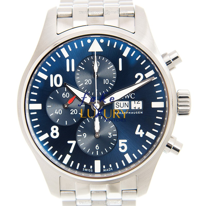 IWC IW377717 Pilots Replica Watch Automatic Blue Dial Steel Bracelet 43mm - Luxury Replica Watch