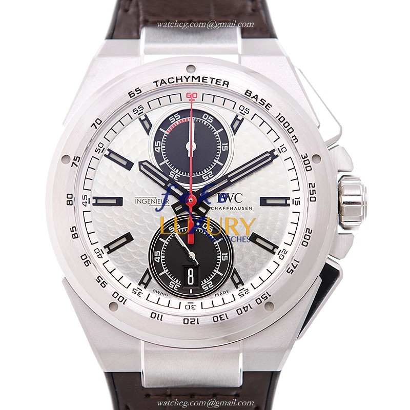 IWC IW378505 Ingenieur Automatic Silver Dial - Stainless Steel - Brown Rubber Strap - Replica Watch - Luxury Replica Watch
