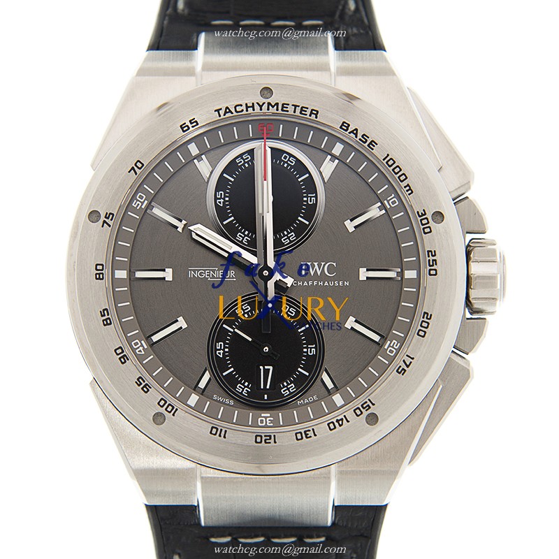 IWC IW378507 Ingenieur Replica Watch, Automatic Movement, Gray Dial, Black Rubber Strap - Luxury Replica Watch