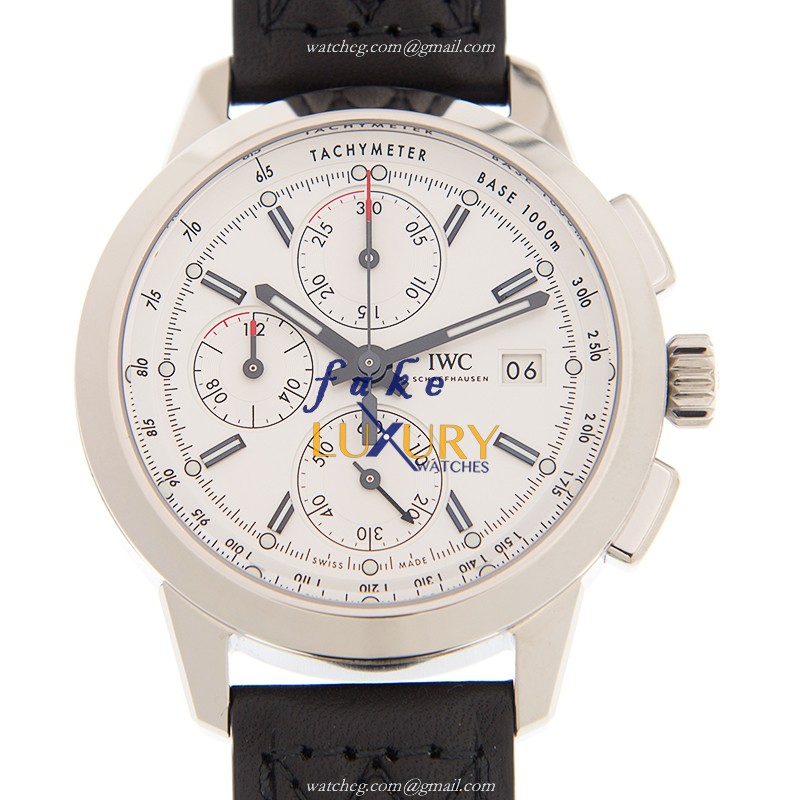 IWC IW380701 Ingenieur Replica Watch, Automatic, White Dial, PVD Titanium Case, Black Leather Strap - Luxury Replica Watch