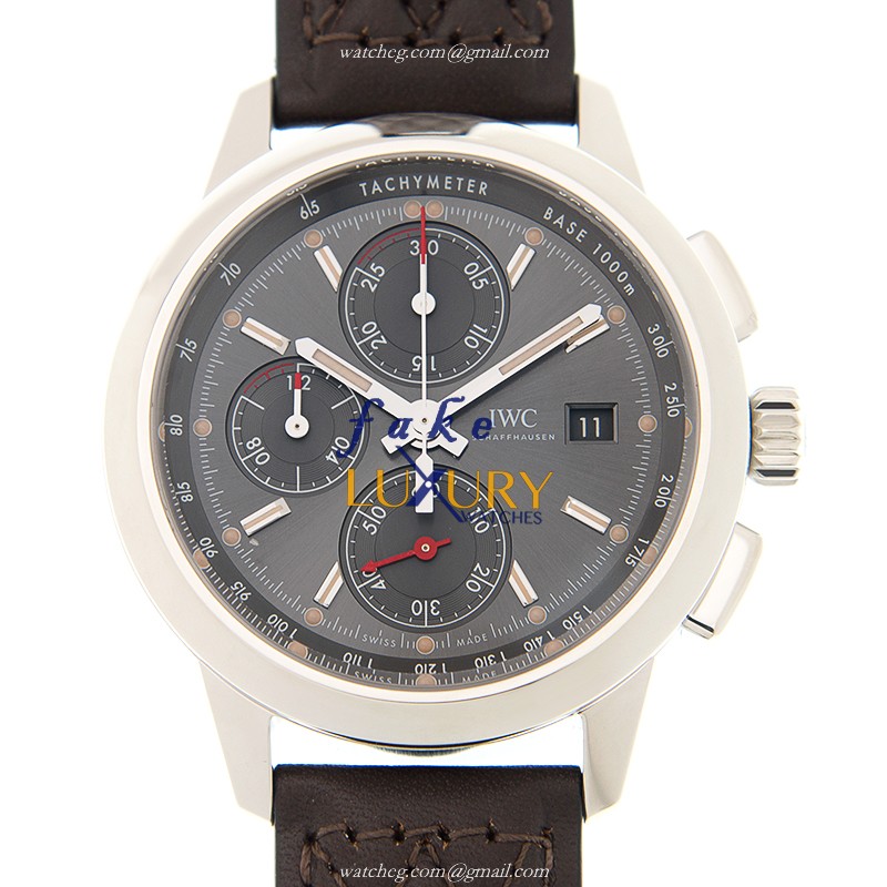 IWC IW380702 Ingenieur Replica Watch, Gray Dial, Steel Case, Brown Alligator Strap, Automatic - Luxury Replica Watch