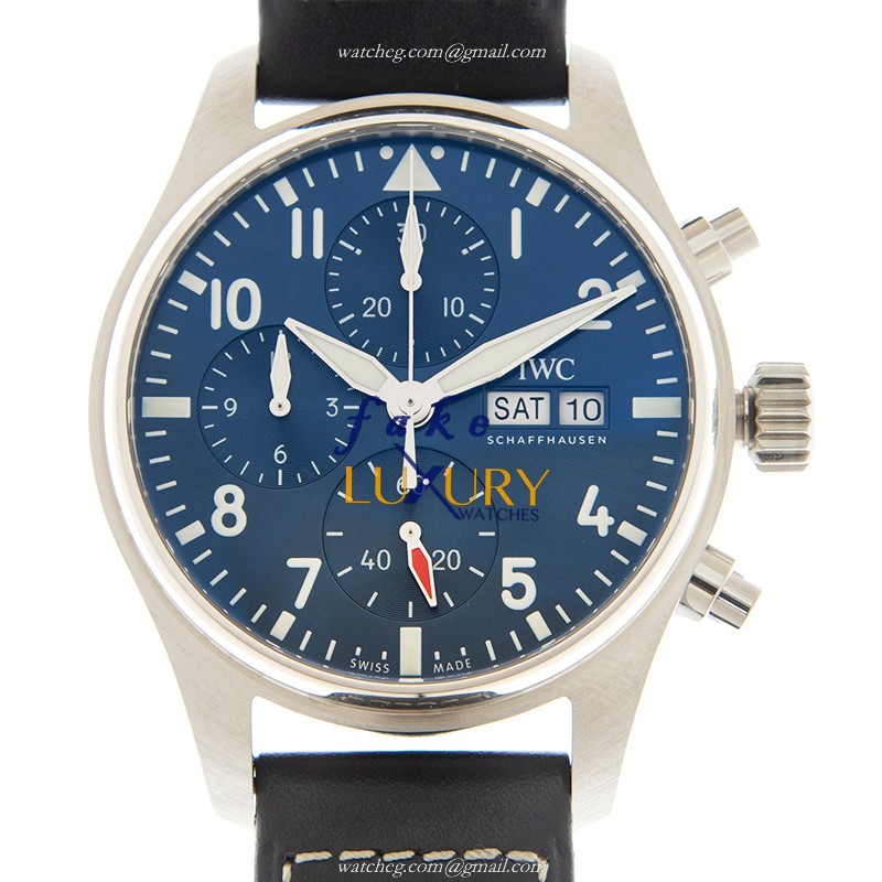 IW388101 - IWC Pilots Automatic Replica Watch Blue Dial Steel Leather - Luxury Replica Watch