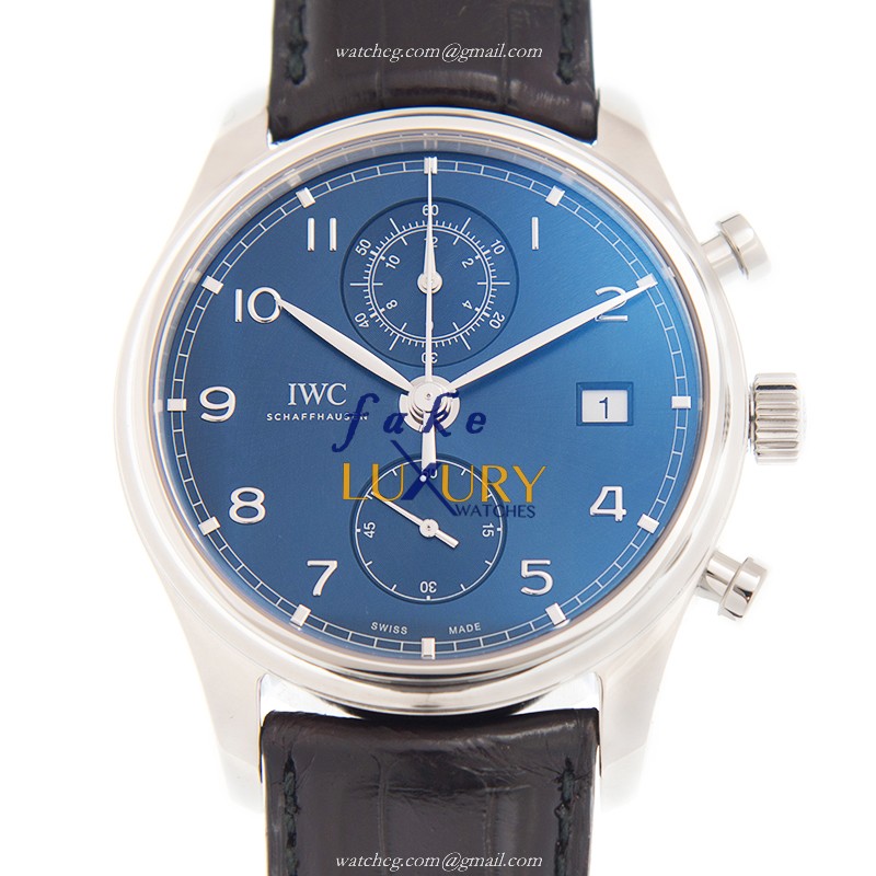 IWC IW390303 Portuguese Automatic Blue Dial Steel Replica Watch - Luxury Replica Watch