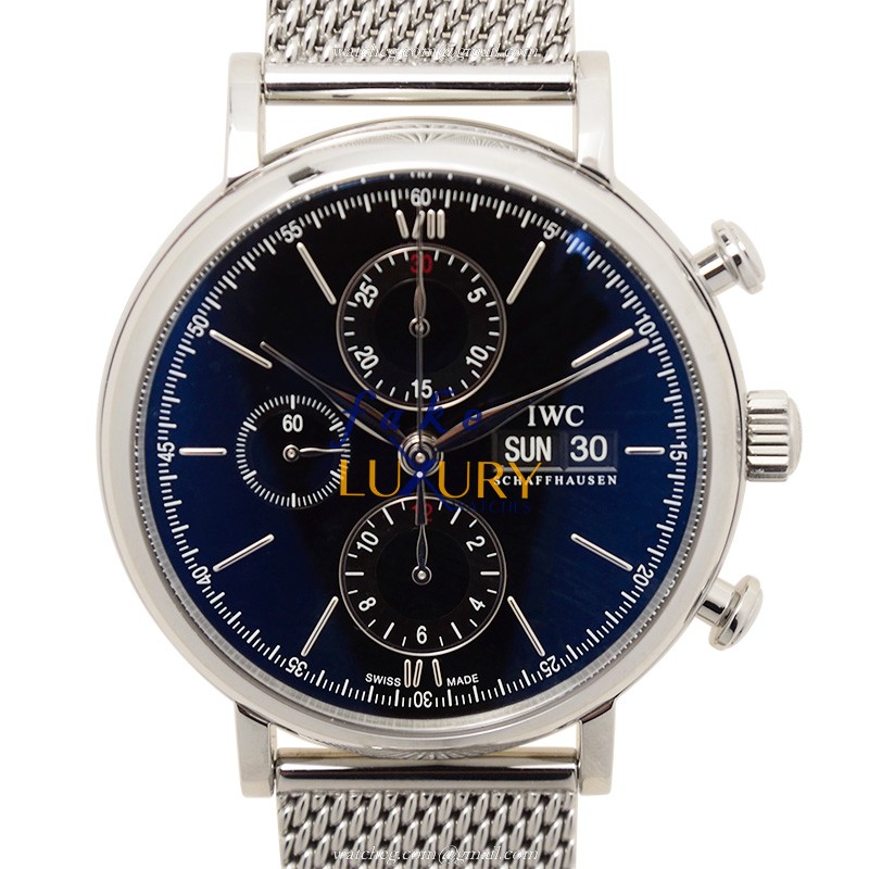 IWC IW391006 Portofino Automatic Stainless Steel Black Dial Replica Watch - Luxury Replica Watch