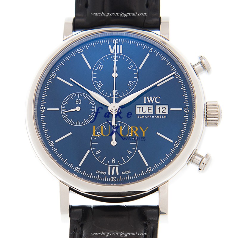 IWC IW391023 Portofino Automatic Blue Dial Alligator Strap | 15202ST.OO.1240ST.01 | Automatic - Luxury Replica Watch