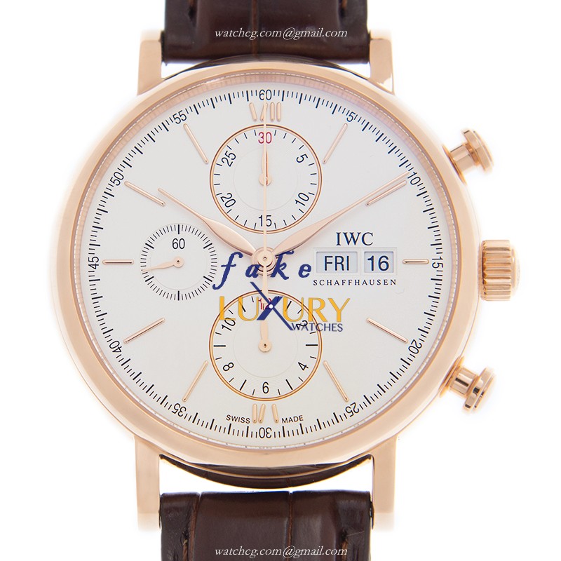 IWC Portofino IW391025 Automatic 18kt Rose Gold Silver Dial Replica Watch - Luxury Replica Watch