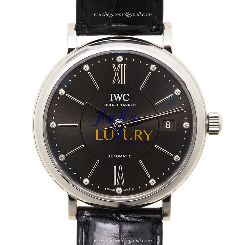 IWC Portofino IW458102 Automatic Stainless Steel Dark Grey Dial Replica Watch - Luxury Replica Watch