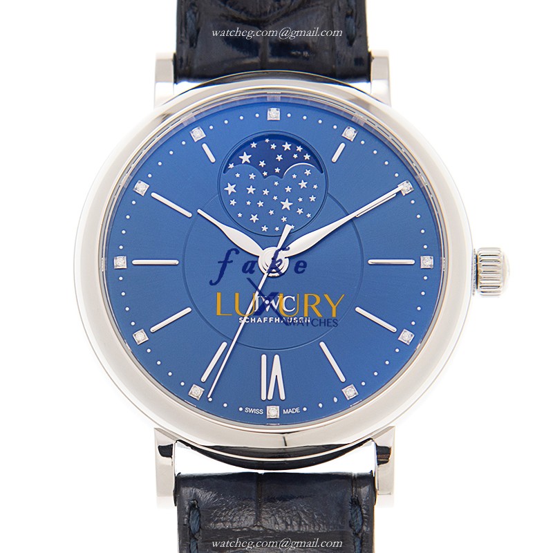 IWC IW459006 Portofino Replica Watch, Automatic, Blue Dial, Steel Case, Alligator Strap - Luxury Replica Watch