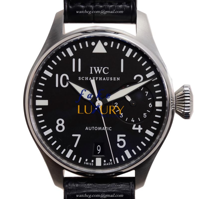 IWC IW500901 PILOTS Automatic Stainless Steel Black Dial Replica Watch - Luxury Replica Watch