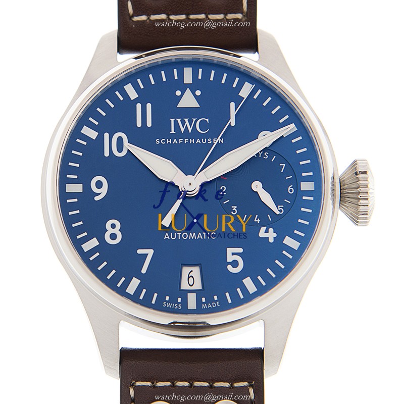 IWC IW501002 Pilots Automatic Replica Watch, Blue Dial, Brown Cowhide Strap - Luxury Replica Watch
