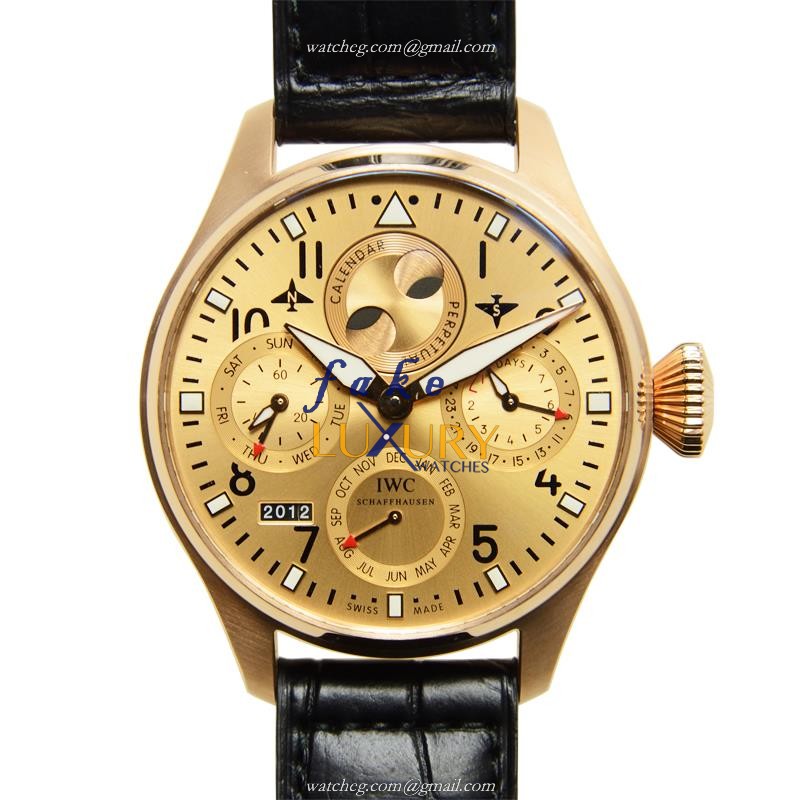 IWC IW502639 PILOTS Automatic 18kt Rose Gold Black Alligator | Replica Watch - Luxury Replica Watch
