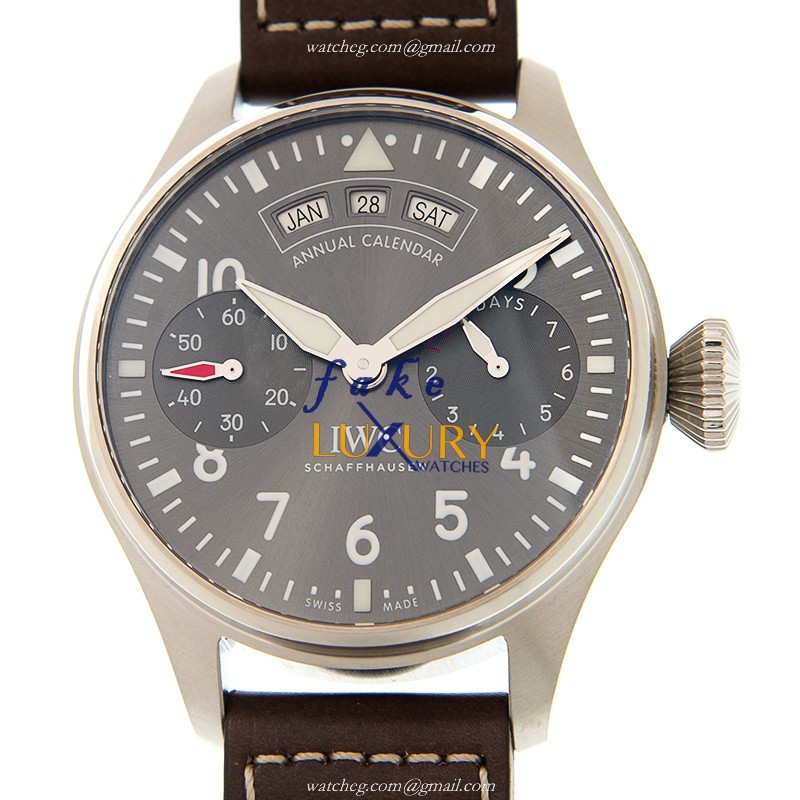 IWC IW502702 Pilots Replica Watch Automatic Movement Dark Grey Dial Steel Case - Luxury Replica Watch
