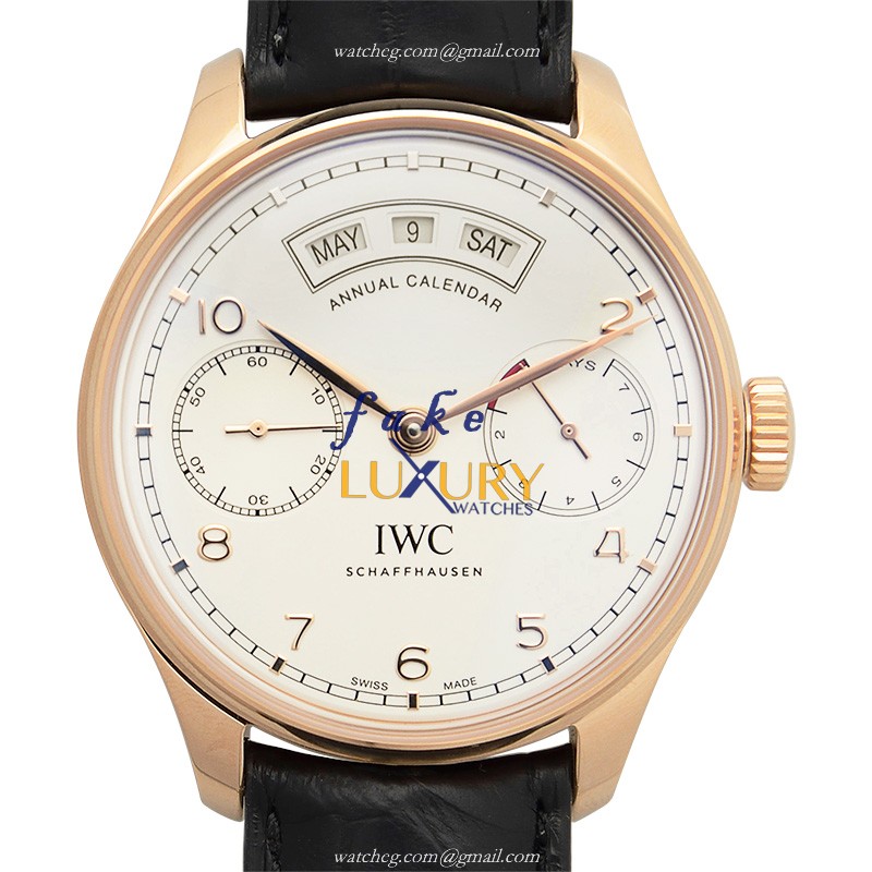 IWC Portuguese IW503504 Replica Watch, Automatic Movement, 18kt Rose Gold Case, Silver Dial - Luxury Replica Watch