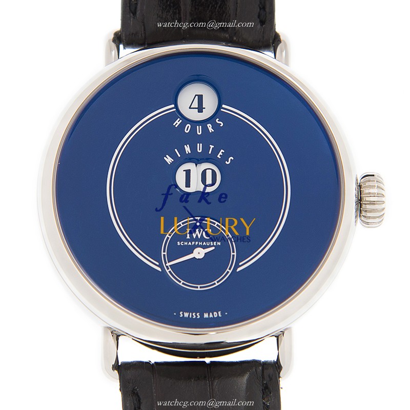 IWC IW505003 Anniversary Series Replica Watch, Manual Wind, Blue Dial, Stainless Steel Case - Luxury Replica Watch