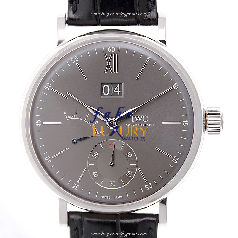 IW516101 - IWC Portofino Replica Watch Manual Wind 18kt White Gold Gray Dial - Luxury Replica Watch
