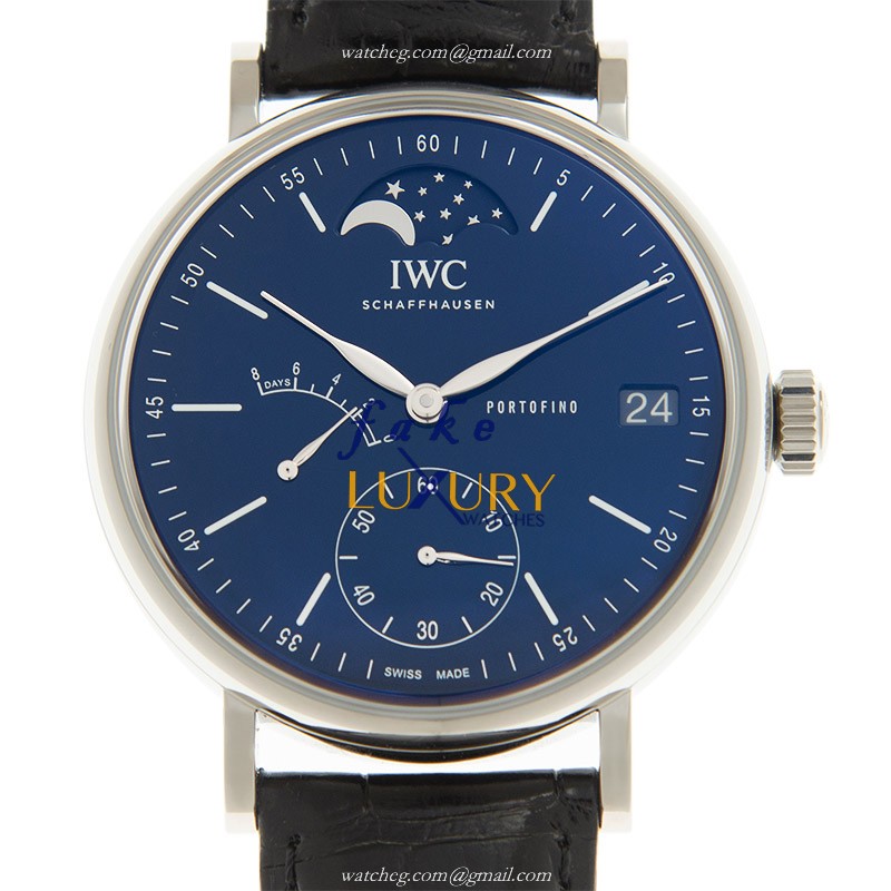 IW516405 - IWC Portofino Replica Watch - Manual Wind Blue Dial Stainless Steel - Luxury Replica Watch