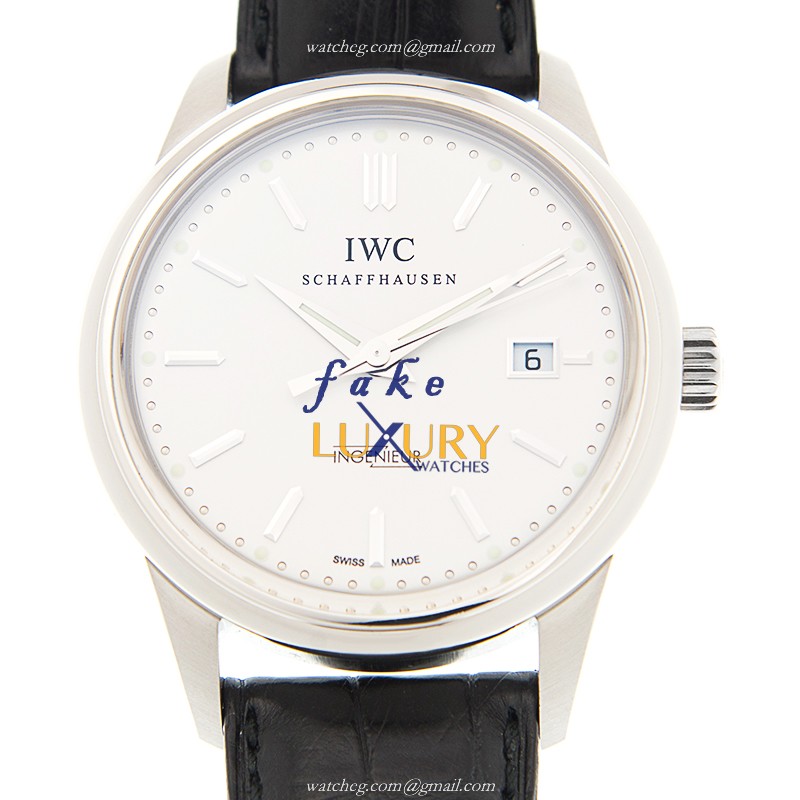 IWC Portuguese IW544505 Manual Wind 950 Platinum White Dial Black Alligator Replica Watch - Luxury Replica Watch