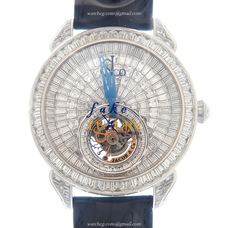 Jacob & Co 820.30.BD.BD.A CE4D PALATIAL Manual Wind 18kt White Gold Replica Watch, Silver Dial - Luxury Replica Watch
