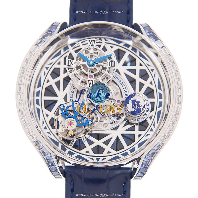 Jacob & Co AS800.30.DB.UA.AGZ4D Astronomia Solar Replica Watch, Automatic Movement, White Gold - Luxury Replica Watch