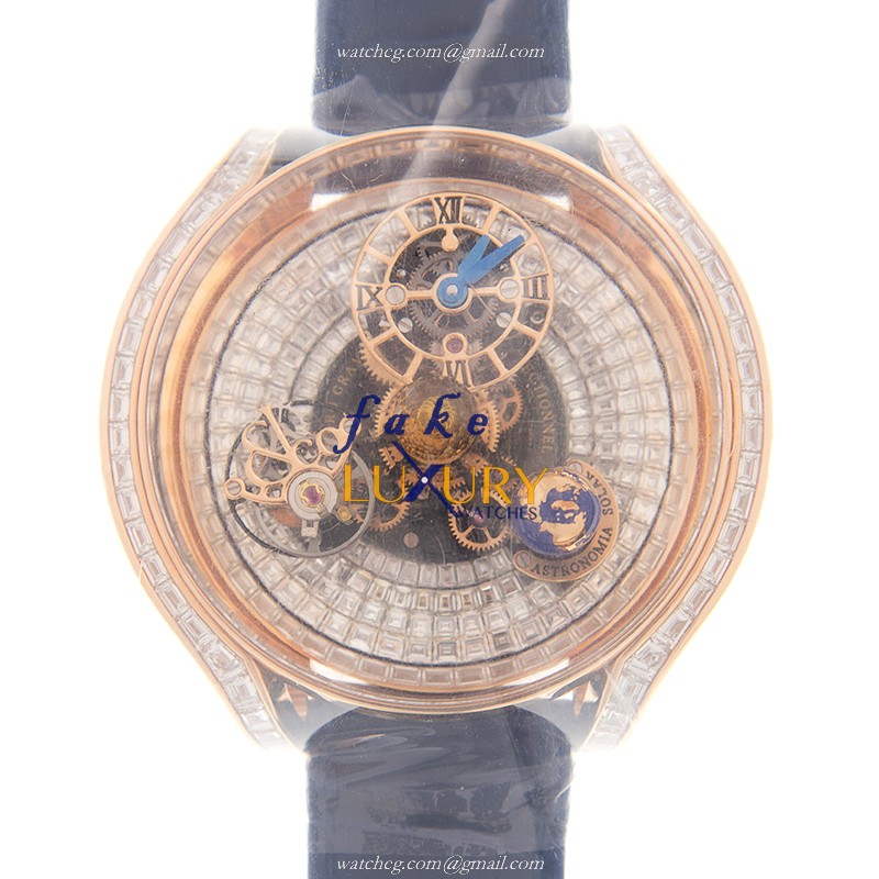 -AS900.40.BD.BD.A FL4D - Jacob & Co ASTRONOMIA Manual Wind 18kt Rose Gold & Diamond Replica - Luxury Replica Watch