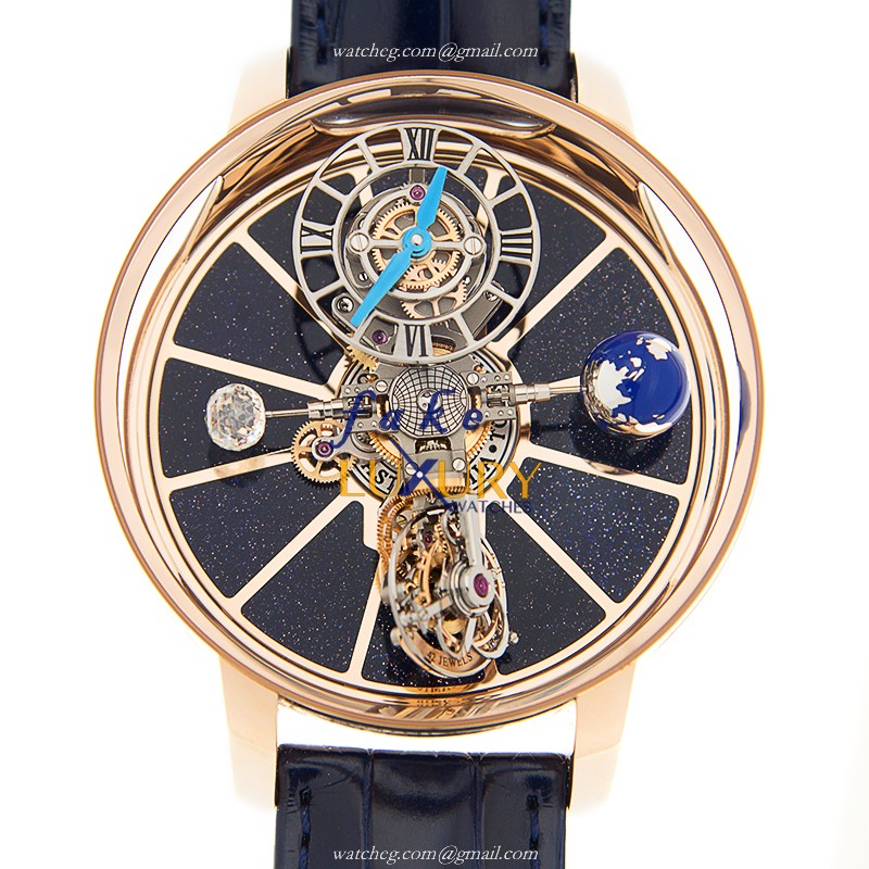 Jacob & Co AT100.40.AC.SD.A Replica Watch Astronomia Manual Wind Blue Dial 18kt Pink Gold - Luxury Replica Watch
