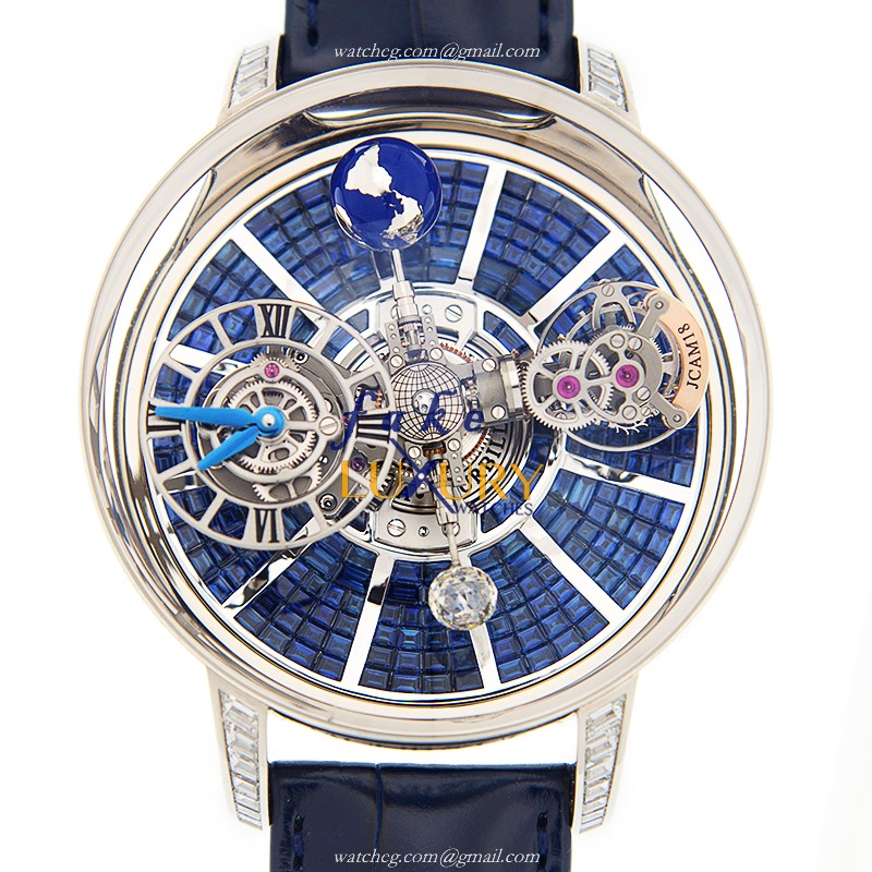 Jacob & Co AT800.30.BD.BB.A Astronomia Blue Dial Alligator Strap Replica Watch - Luxury Replica Watch