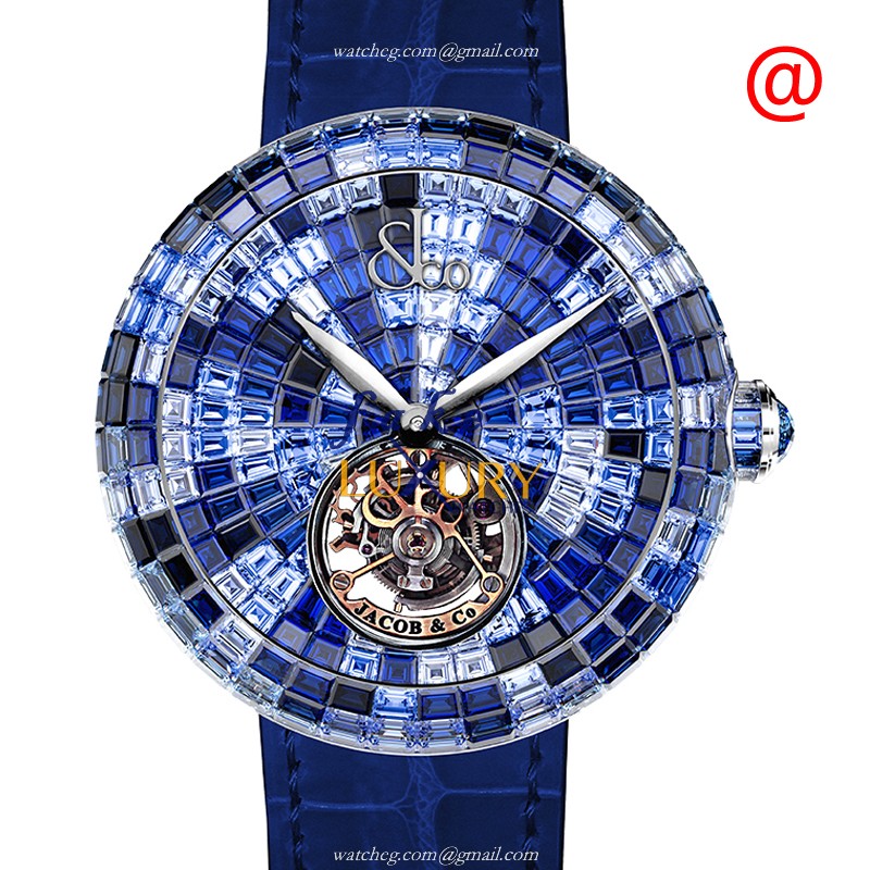 Jacob & Co BT543.30.CB.CB.BBB4D Manual Wind 18kt White Gold Replica Watch with Blue Dial & - Luxury Replica Watch