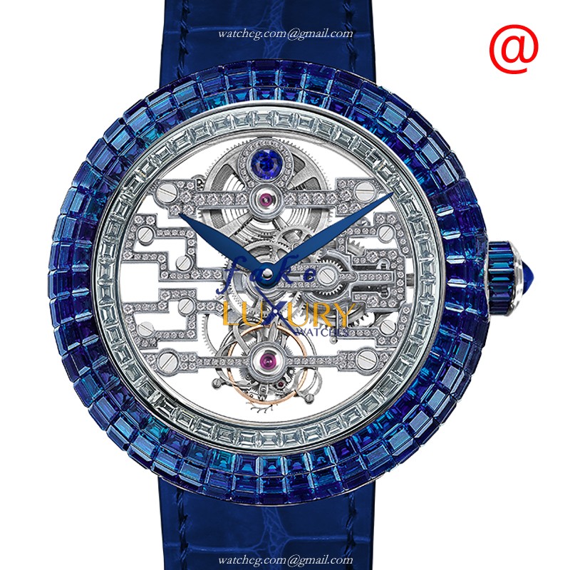 Jacob & Co BT545.30.BB.BB.ASG4A Manual Wind 18kt White Gold Replica Watch - Transparent Skull Dial - Luxury Replica Watch
