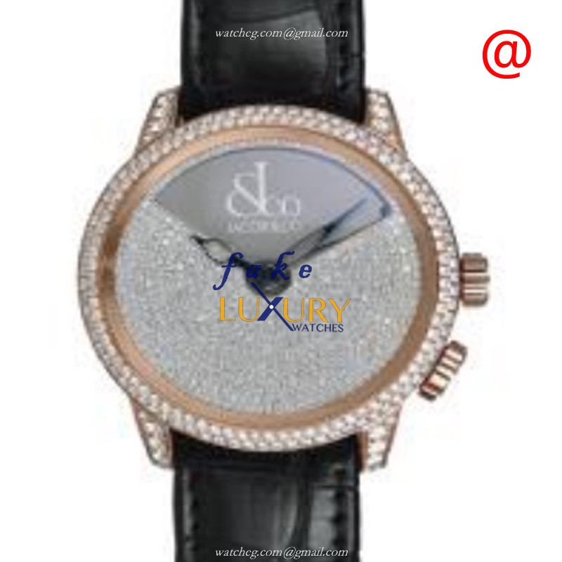 Jacob & Co CAL1-RG Manual Wind - 18kt Rose Gold - Replica Watch - 44.9mm - Gray Dial - Black - Luxury Replica Watch