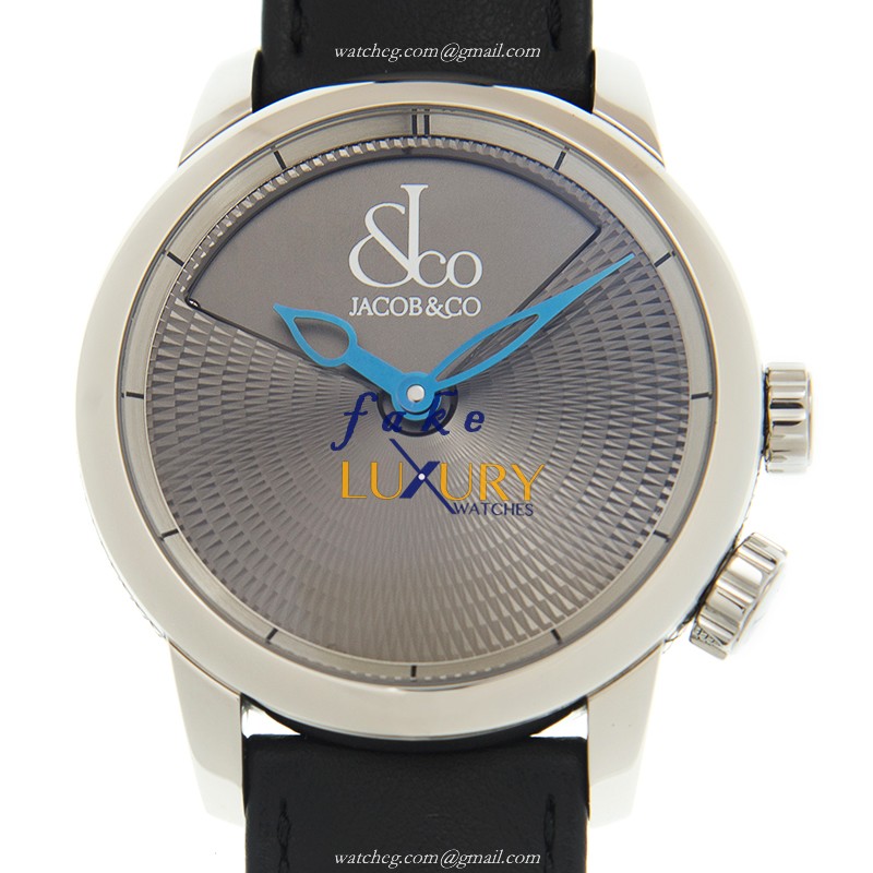 Jacob & Co CL100.10.NS.AB.ACA4A Caligula Replica Watch, Automatic, Gray Dial, Steel Case - Luxury Replica Watch