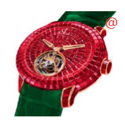 Jacob & Co CV201.40.BR.UB.A Manual Wind 18kt Rose Gold Replica Watch, Red Dial, Green Alligator - Luxury Replica Watch