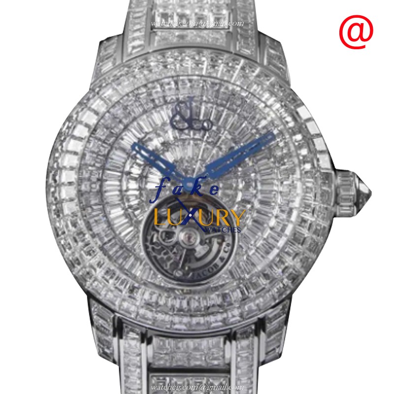 Jacob & Co CV300.30.BD.BD.A30BA Replica Watch, Silver Dial, 18kt White Gold Case, Manual Wind - Luxury Replica Watch