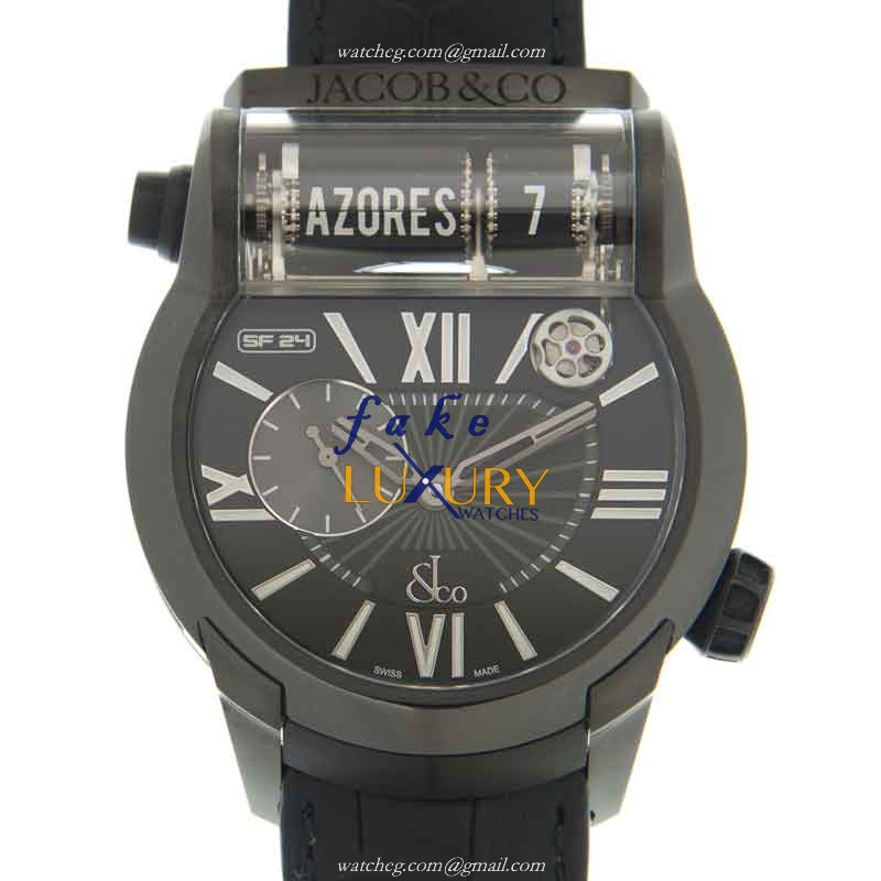 Jacob & Co ES100.21.NS.LH.ACA4D EPIC SF24 Auto Titanium Replica Watch, 36mm Case, Black Dial - Luxury Replica Watch
