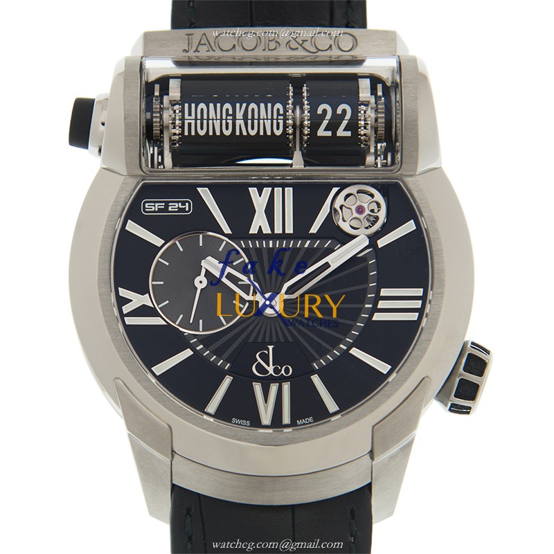 Jacob & Co ES101.20.NS.LH.ACA4D EPIC SF24 Titanium Auto Movement Black Dial Replica Watch - Luxury Replica Watch