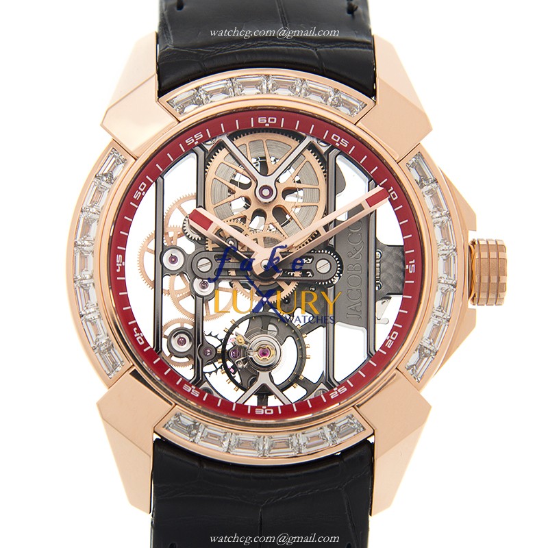 Jacob & Co EX100.40.LD.OP.A CA4A Manual Wind Rose Gold & Steel Case Replica Watch 44mm - Luxury Replica Watch