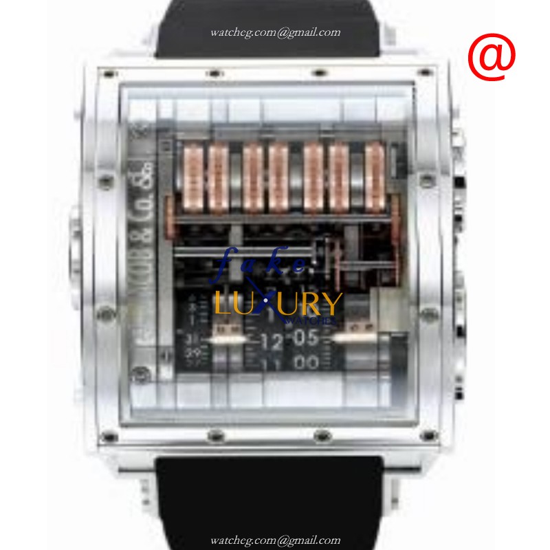 Jacob & Co QUENWG QUENTTIN Manual Wind 18kt White Gold Replica Watch, 44mm Case, Transparent Skull - Luxury Replica Watch