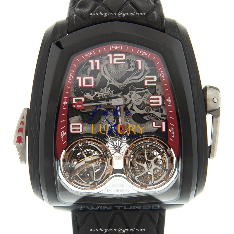 JACOBBRO-003 - Jacob & Co TT100.21.NS.NK.CWA4D Replica Watch Manual Wind Titanium Transparent Skull - Luxury Replica Watch