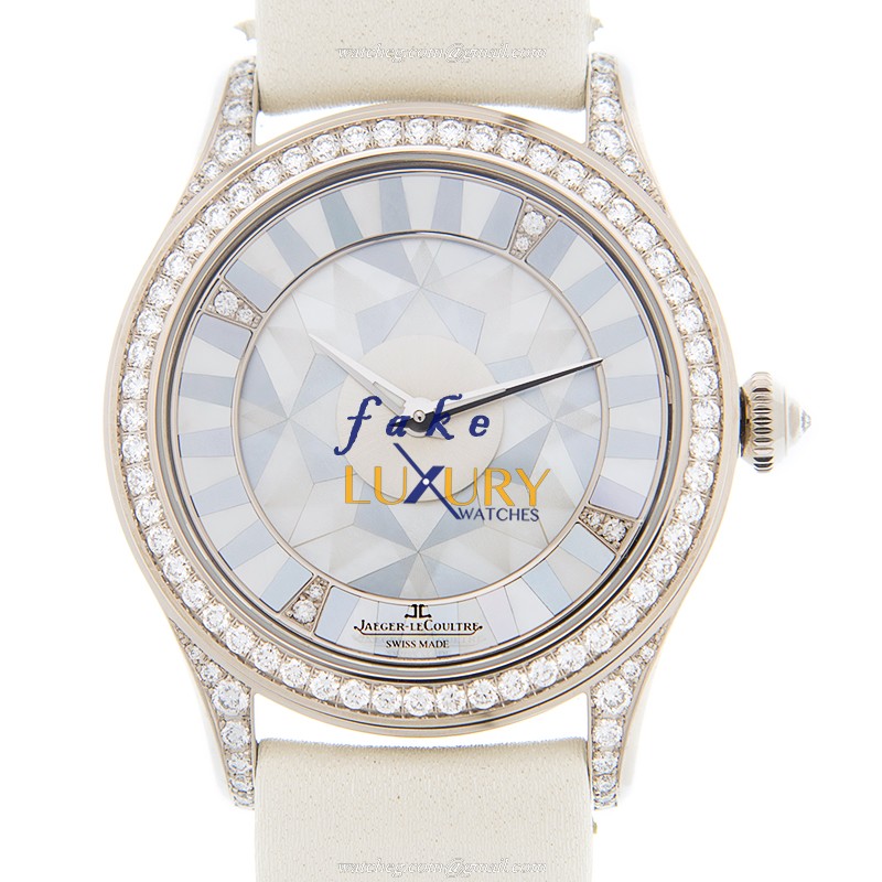 Jaeger-Lecoultre Q12034S8 Automatic 18kt White Gold Diamond Bezel Replica Watch - Luxury Replica Watch