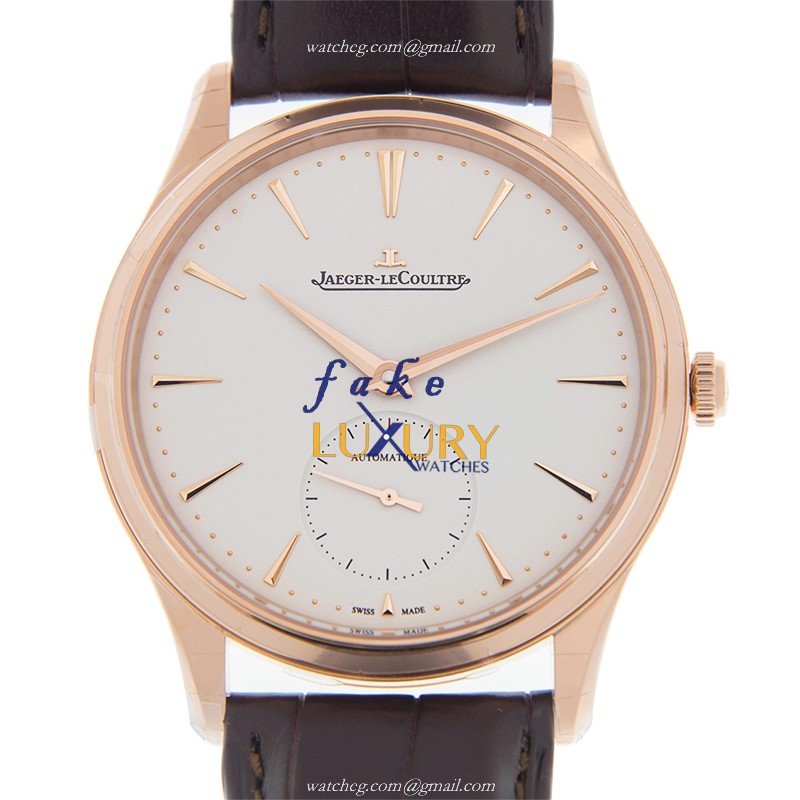 Jaeger-Lecoultre Q1212510 MASTER ULTRA THIN Automatic 18kt Rose Gold | 39mm White Dial Dark Brown - Luxury Replica Watch