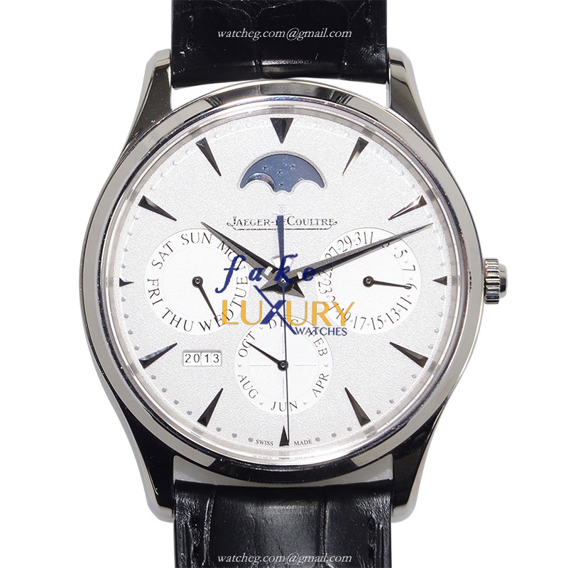 Jaeger-Lecoultre Q1303520 Master Ultra Thin Replica Watch, Automatic, Silver Dial, 18kt White Gold - Luxury Replica Watch